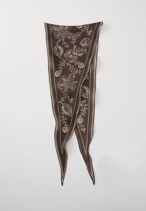 DOTTED FLORA DIAMOND SCARF - Tørklæde / Halstørklæder - hot fudge brown