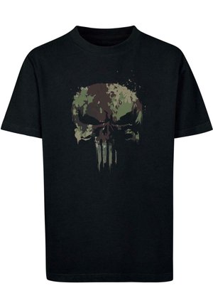 PUNISHER TV - CAMO SKULL - Print T-shirt - black