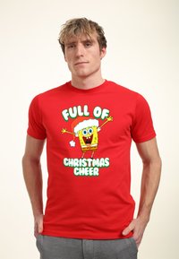 Henry Tiger SPONGEBOB SQUAREPANTS FULL OF CHRISTMAS CHEER - Camiseta estampada - red
