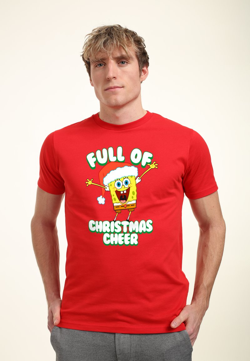Henry Tiger SPONGEBOB SQUAREPANTS FULL OF CHRISTMAS CHEER - Camiseta estampada - red