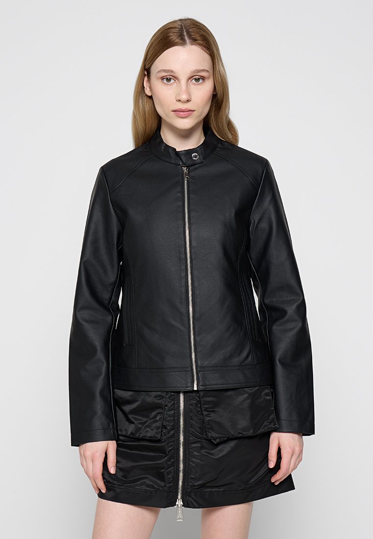 Only Imitatieleren jas zwart