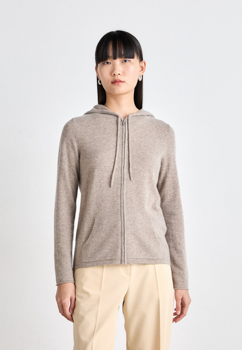 Gilet Cardigan Long Taupe Chiné Crea Concept Taille 38 - Occasion