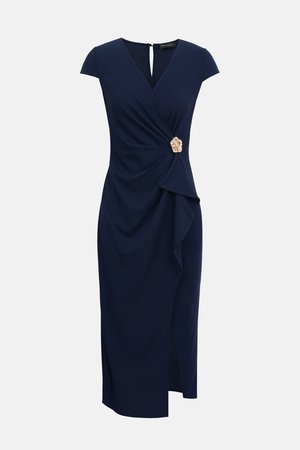 Anna Field by Zalando, HARDWARE DETAIL MIDI - Robe de soirée - navy with gold buckle