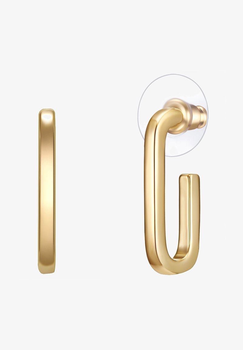 Zelta metāla āķis ar gludu, spīdīgu apdari; izstrādāts mūsdienīgā formā ar caurspīdīgu piekļuves suckeri uzstādīšanai.