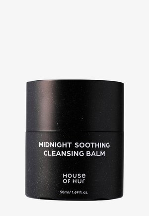 Contenant noir avec texte blanc mentionnant Midnight Soothing Cleansing Balm, House of Hu, 50 ml 1,69 fl. oz.
