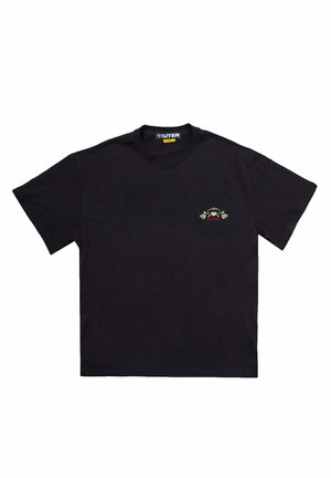 FLORAL POCKET - T-shirt con stampa - nero