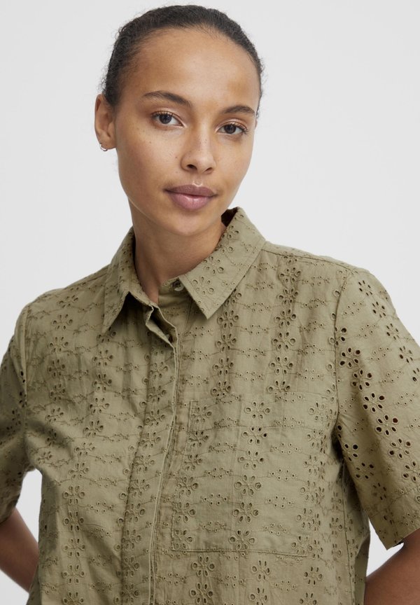 BYFENNI CROPPED BLOUSE - Button-down blouse - aloe4