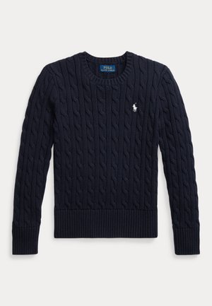 Polo Ralph Lauren, CABLE-KNIT COTTON SWEATER 7-14Y - Pullover - navy