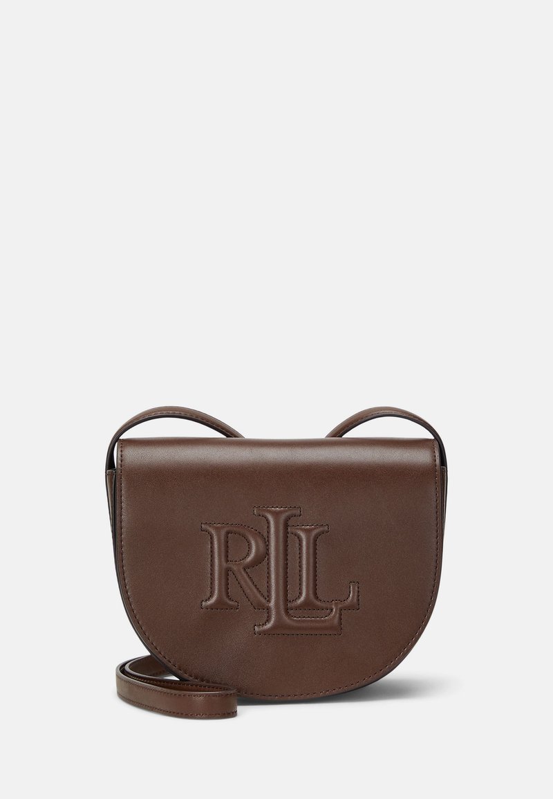 Lauren Ralph Lauren LEATHER MEDIUM WITLEY CROSSBODY - Soma ar siksnu pāri ķermenim - dark mahogany