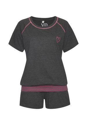 LASCANA SHORT SET - Pyjama set - antrazit meliert