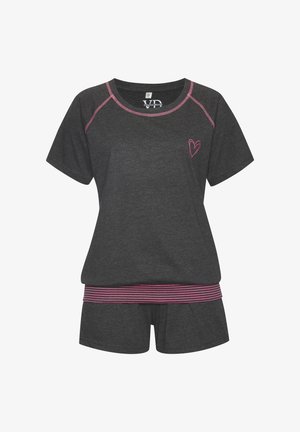 LASCANA SHORT SET - Pyjama set - antrazit meliert