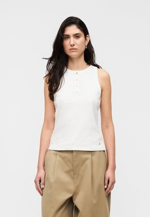 BUTTON HENLEY  - Topp - ecru