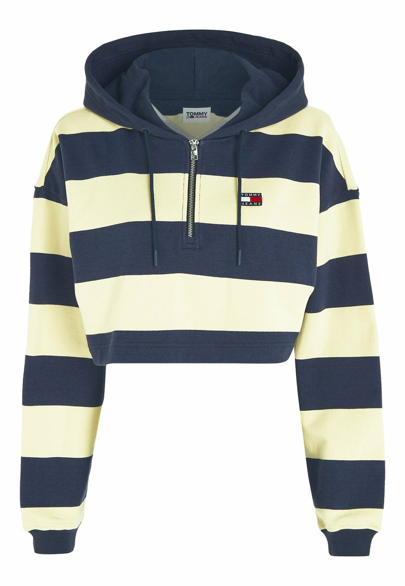 tommy badge quarter zip drawstring sweatshirt