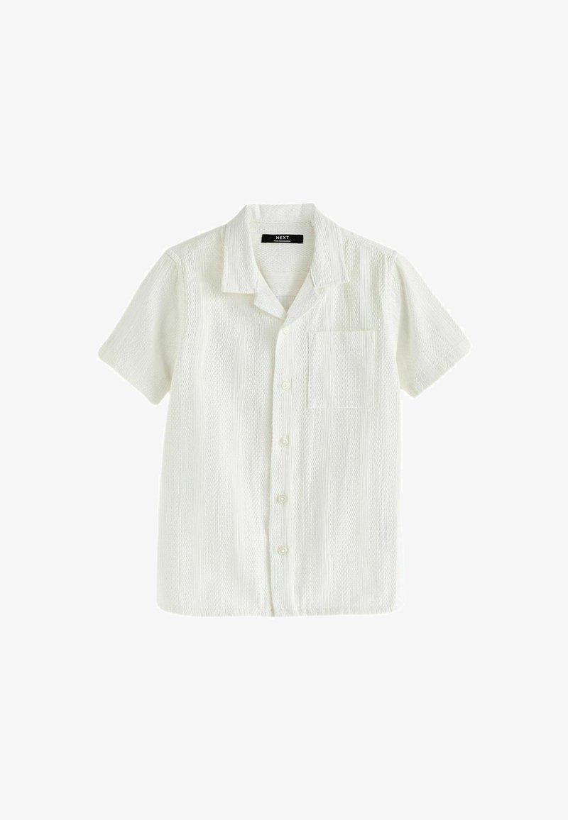 Next SHORT SLEEVES TEXTURED STRIPE - Marškiniai - white