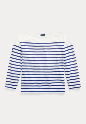 Polo Ralph Lauren STRIPED BOATNECK MARINER TEE - Langarmshirt - deckwash white/brilliant sapphire