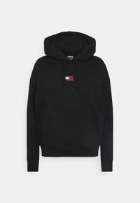tommy jeans badge hoodie black