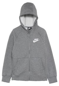 Nike Sportswear G NSW CLUB FLC FZ HOODIE LBR - Mikina na zip - grey