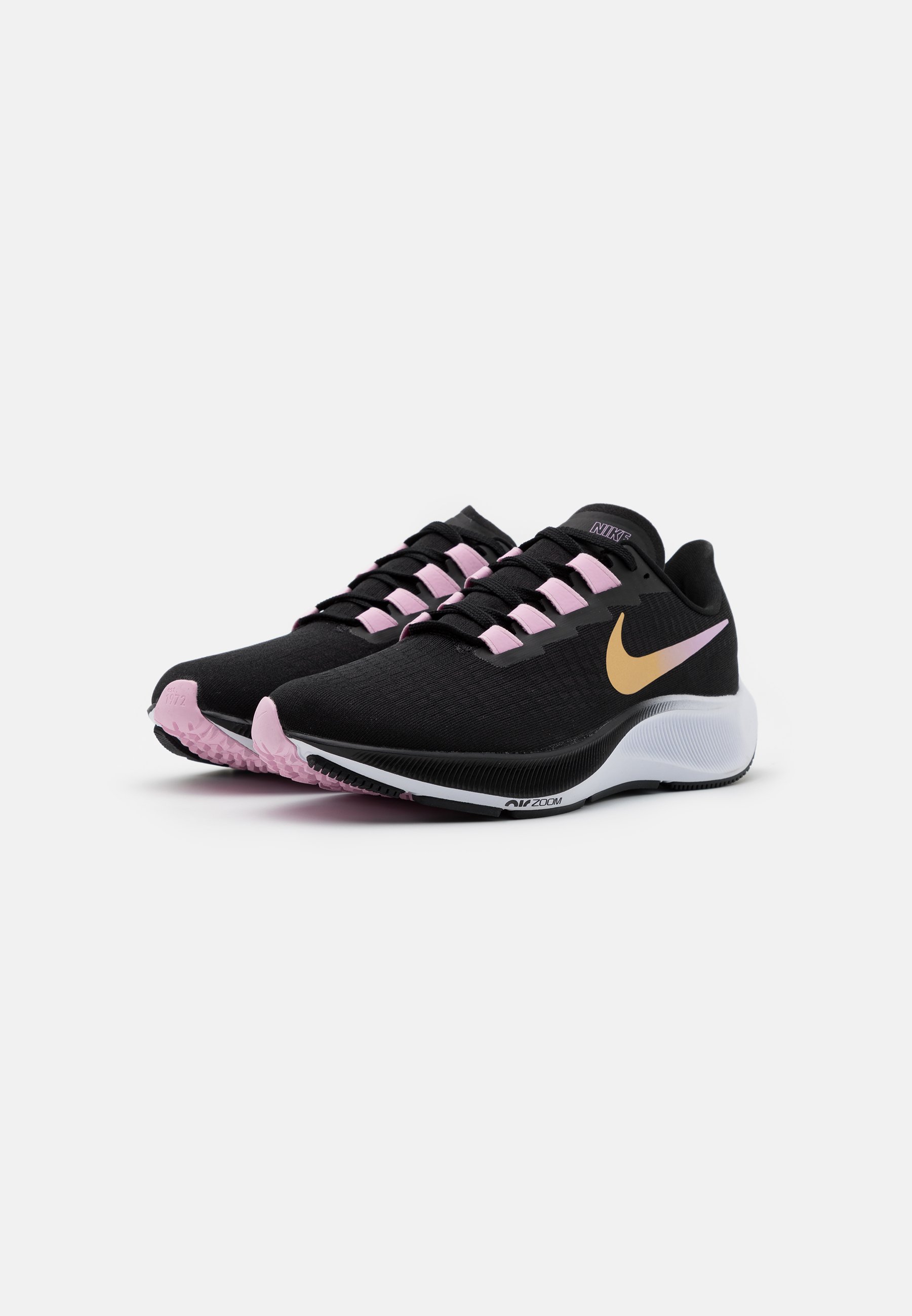 Nike Performance AIR ZOOM PEGASUS 37 - Hardloopschoenen neutraal -  black/metallic red bronze/light arctic pink/white/Zwart - Zalando.nl