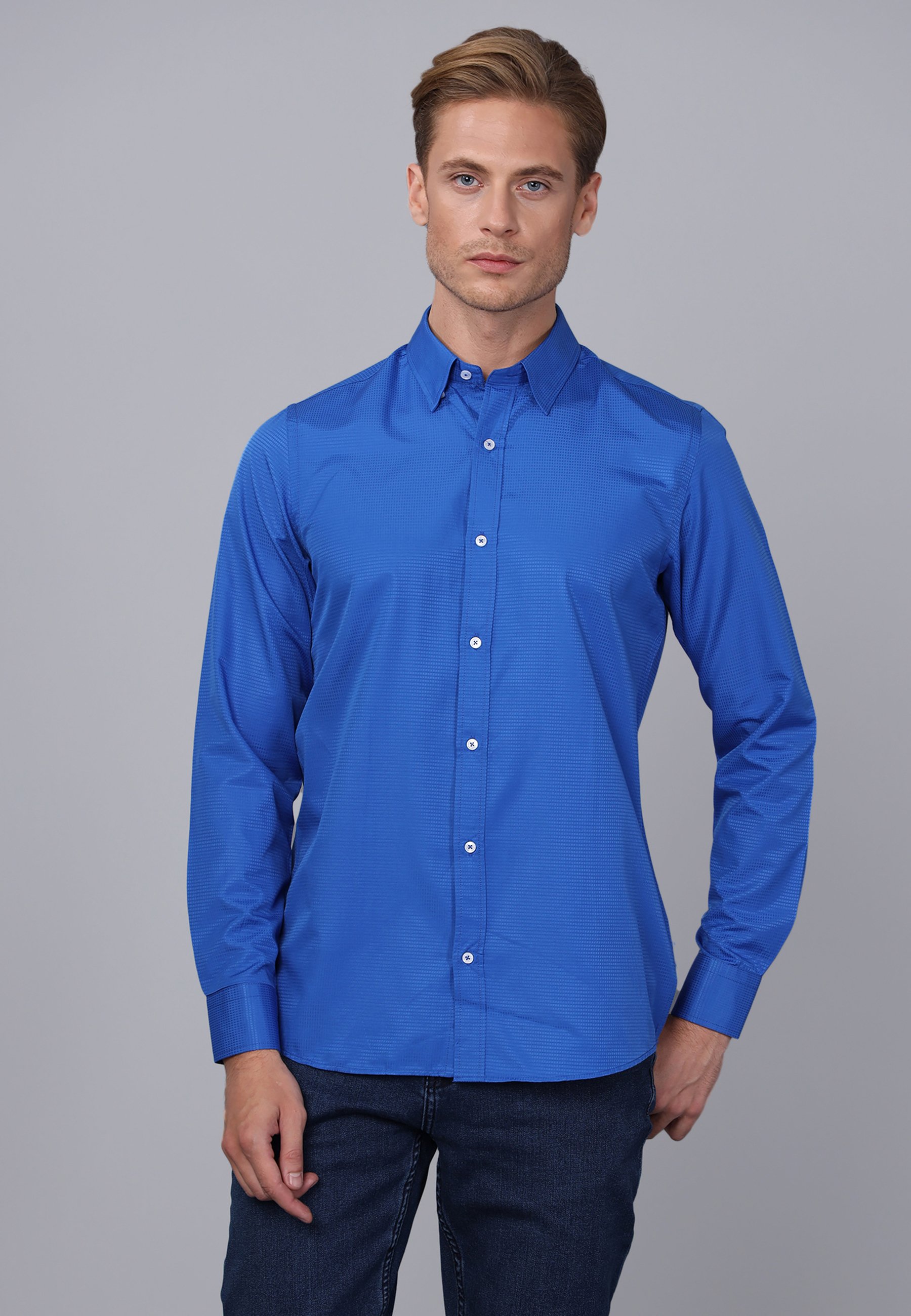 Basics and More Camicia - sax/blu screziato - Zalando.it