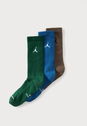 Jordan UNISEX 3 PACK - Calcetines - true blue/white/green