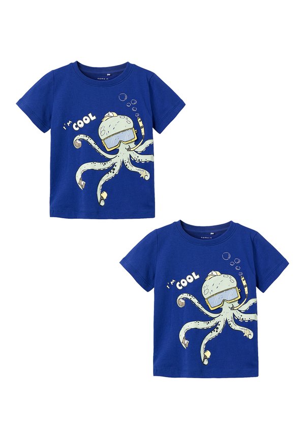 2 PACK  - T-Shirt print - blau