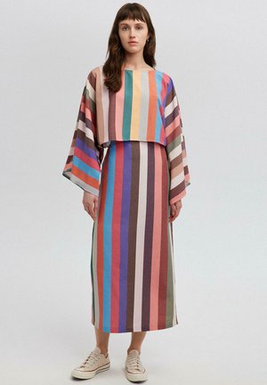 LINEN LOOK BLOUSE SKIRT SET - A-linjekjol - multi colored