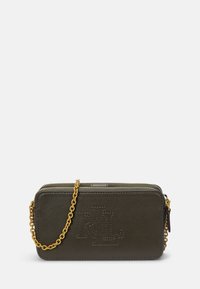 Lauren Ralph Lauren LEATHER MEDIUM WITLEY CROSSBODY WALLET - Taška s příčným popruhem - dark olive