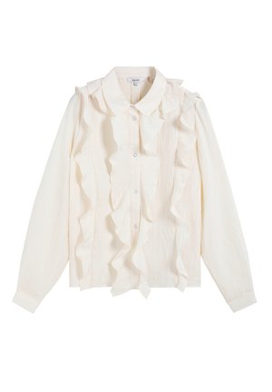 Scalpers, SCALPERS STRIPES FRILL SHIRT - Hemdbluse - ecru