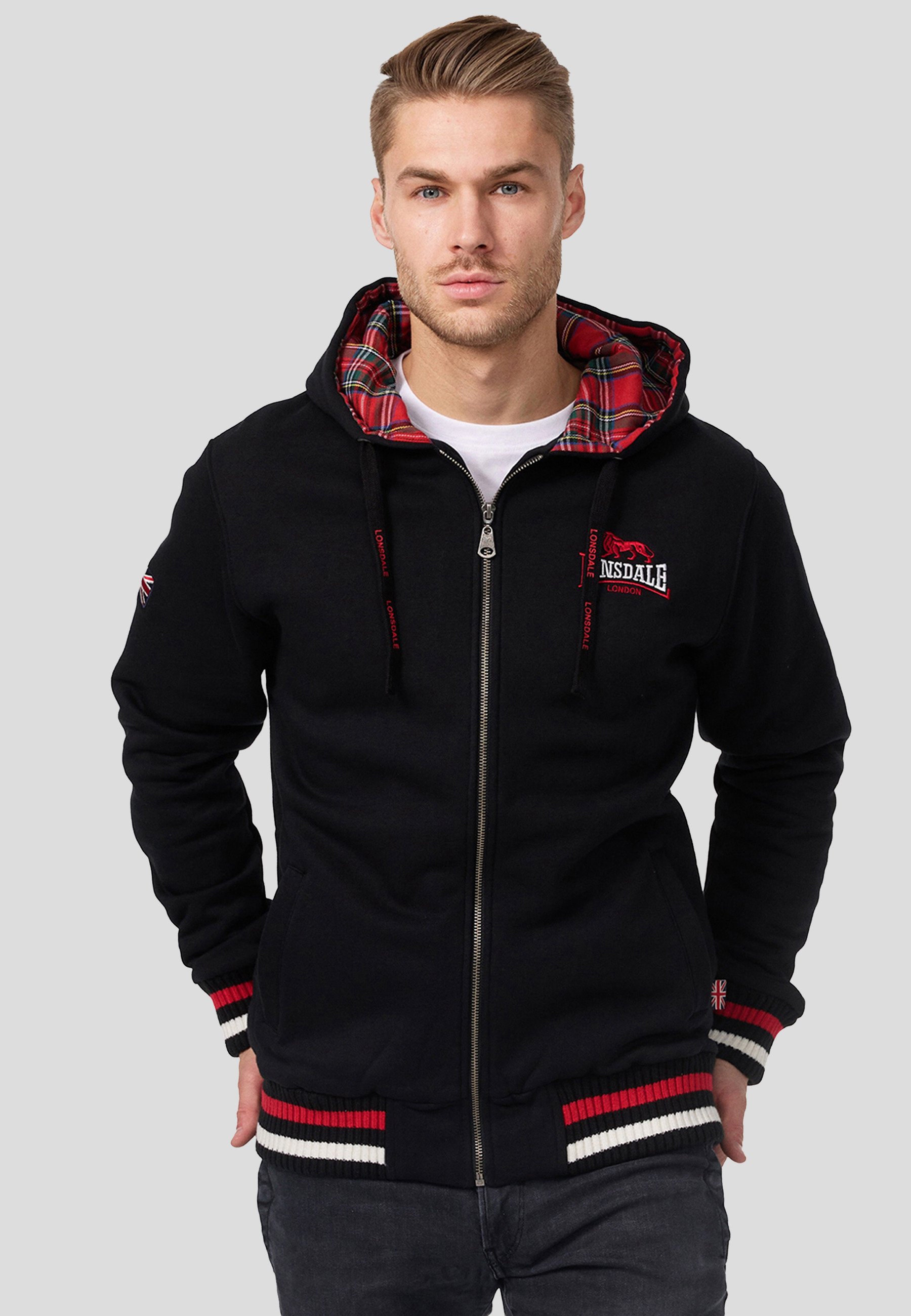 Apparel Lonsdale Zip Hoodie Mens Lonsdale London Men's 1/4 Zip