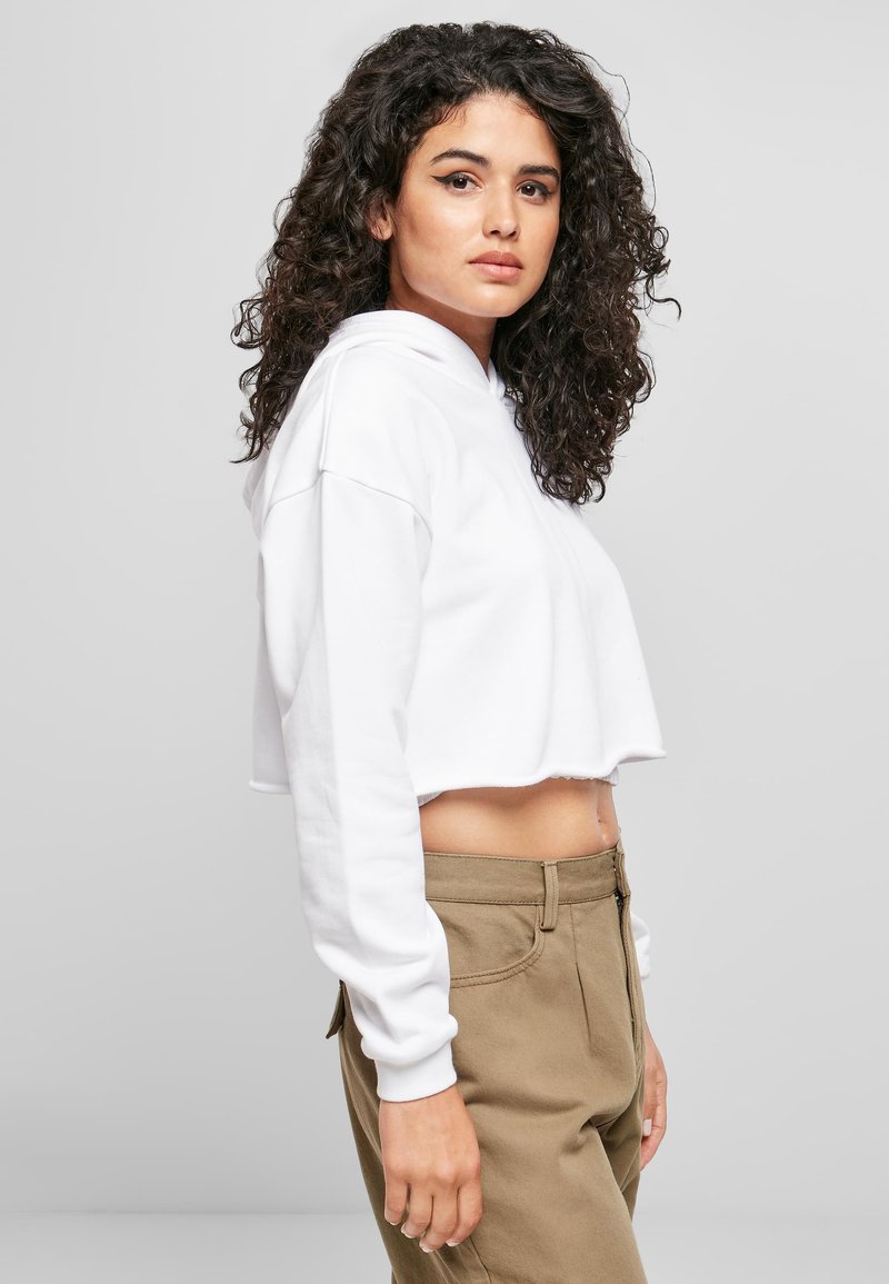 Sweat à Capuche Southpole Femme - Taille S (coupe Slim) - Blanc - Fermeture éclair Complète - Style Rétro Années 2000