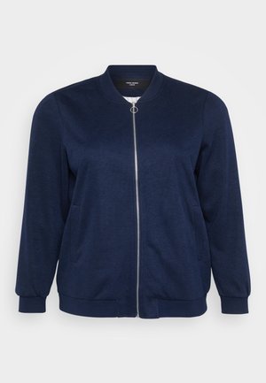 Hochseeblaues Bomberjacke mit einem Reißverschluss vorne, zwei Seitentaschen, gerippten Bündchen und einer weichen Textur. Geeignet für den Alltag.