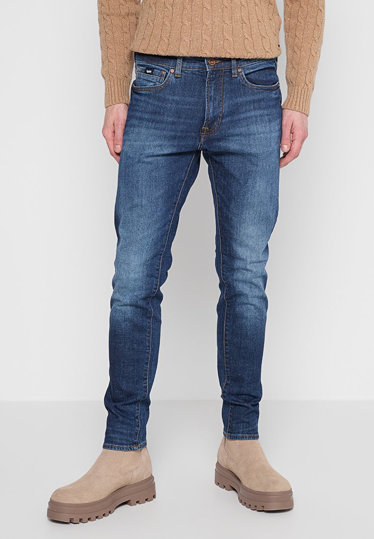 GAS Slim fit jeans zwartblauw denim
