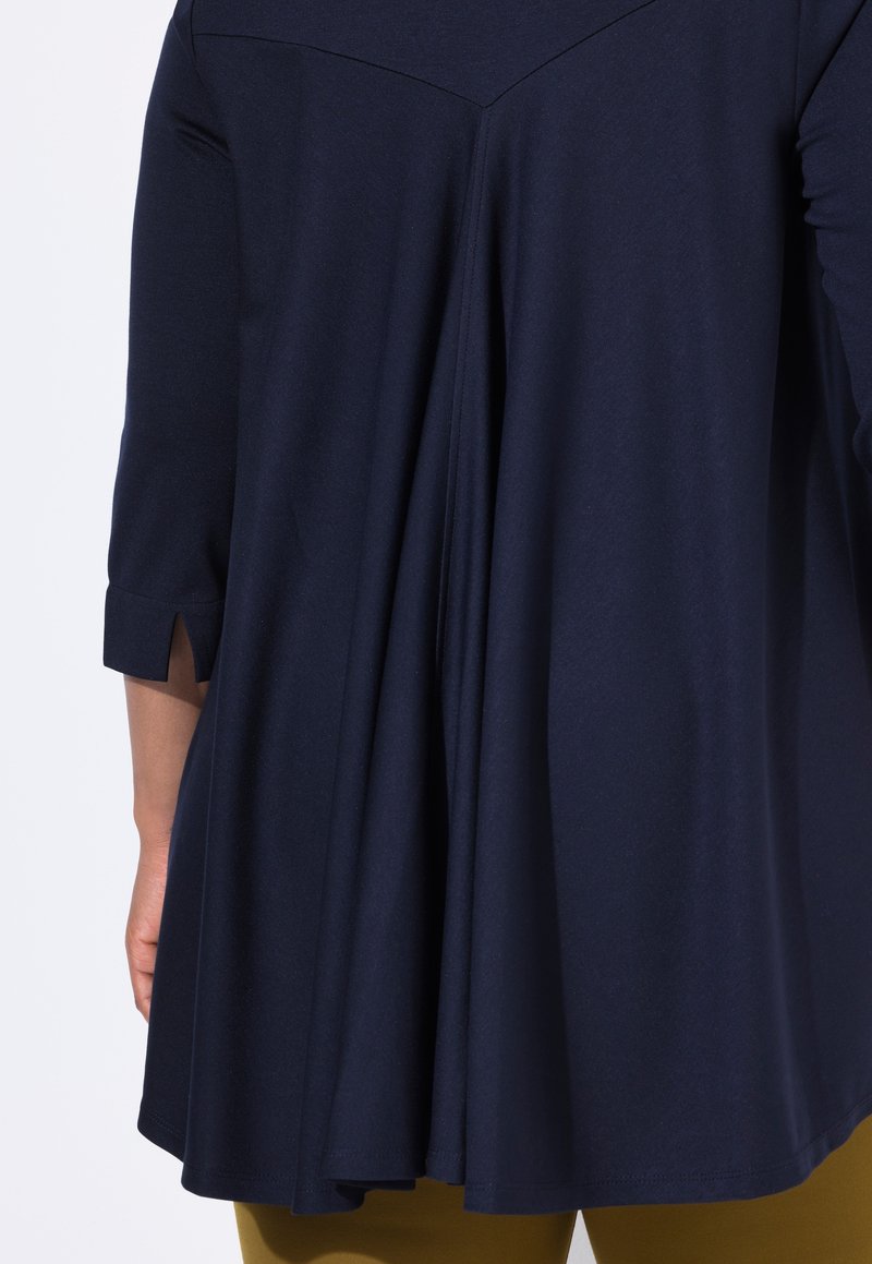 Ulla Popken Top Plissé Pour Femme Uni A-line Top, Lilas Foncé, 56