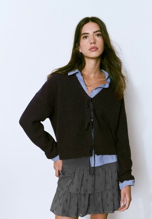 Chaqueta de punto - gris oscuro