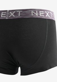 Next 4 PACK - Boxerkalsong - black silver marl waistband