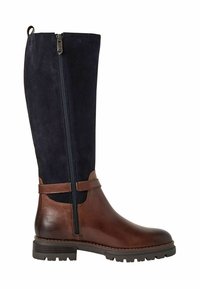 Marco Tozzi Plateaustiefel - chestnut navy