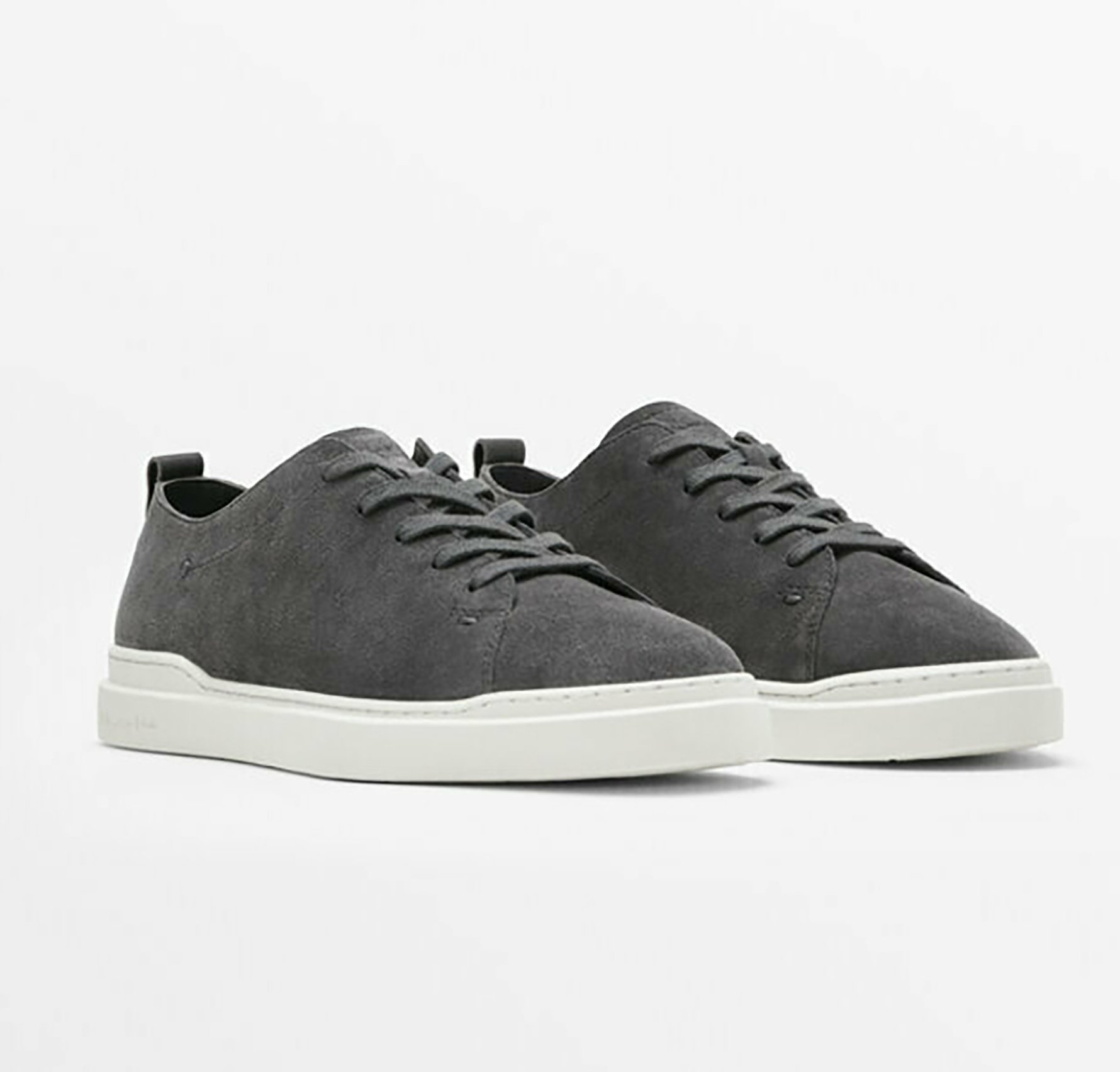 dark grey suede trainers