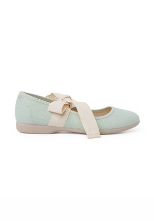 MERCEDITA LINO CON LAZO CRUDO - Ballerines - menta