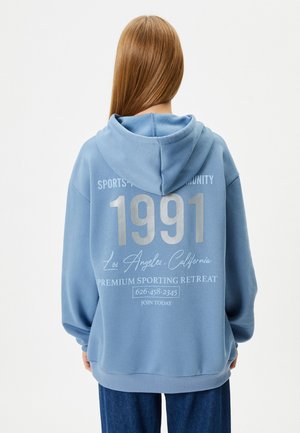 VARSITY THEMED BACK PRINTED - Jersey con capucha - blue