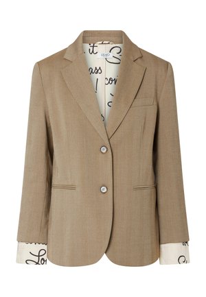 LIU JO, LIU JO HERRINGBONE FABRIC BLAZER - Σακάκι - camel