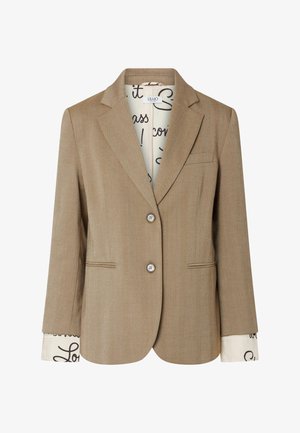LIU JO, LIU JO HERRINGBONE FABRIC BLAZER - Σακάκι - camel