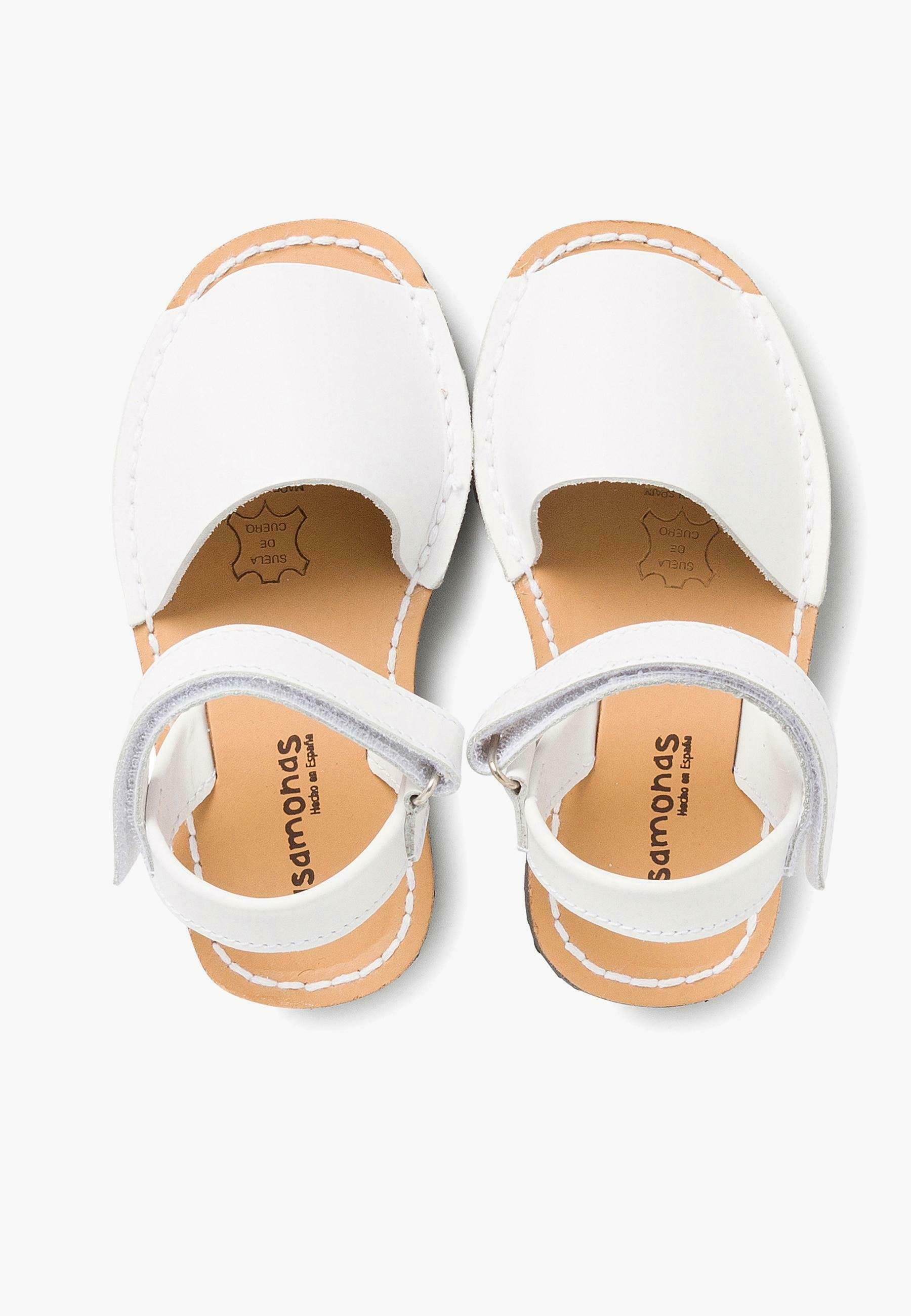 Pisamonas Menorquinas Avarcas napa tira adherente - Zapatos de bebé -  blanco - Zalando.es