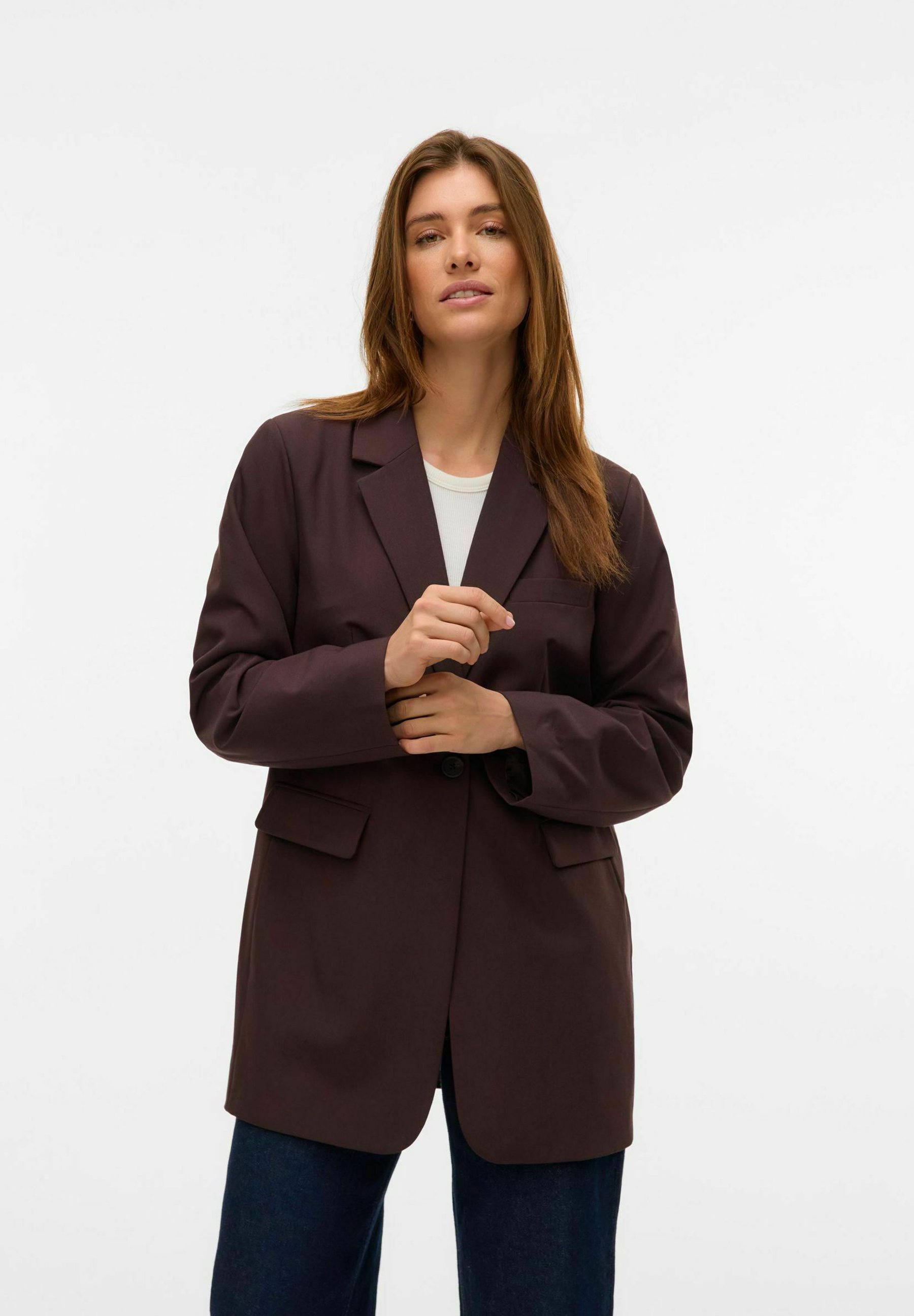 VERO MODA - VMBESTIE HW WIDE PANT NOOS - 10349879 - Chocolate Torte