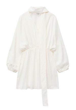 & OTHER STORIES, & OTHER STORIES SCARF-DETAIL WRAP MINI DRESS - Päevakleit - white