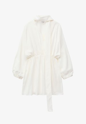 & OTHER STORIES, & OTHER STORIES SCARF-DETAIL WRAP MINI DRESS - Hverdagskjole - white