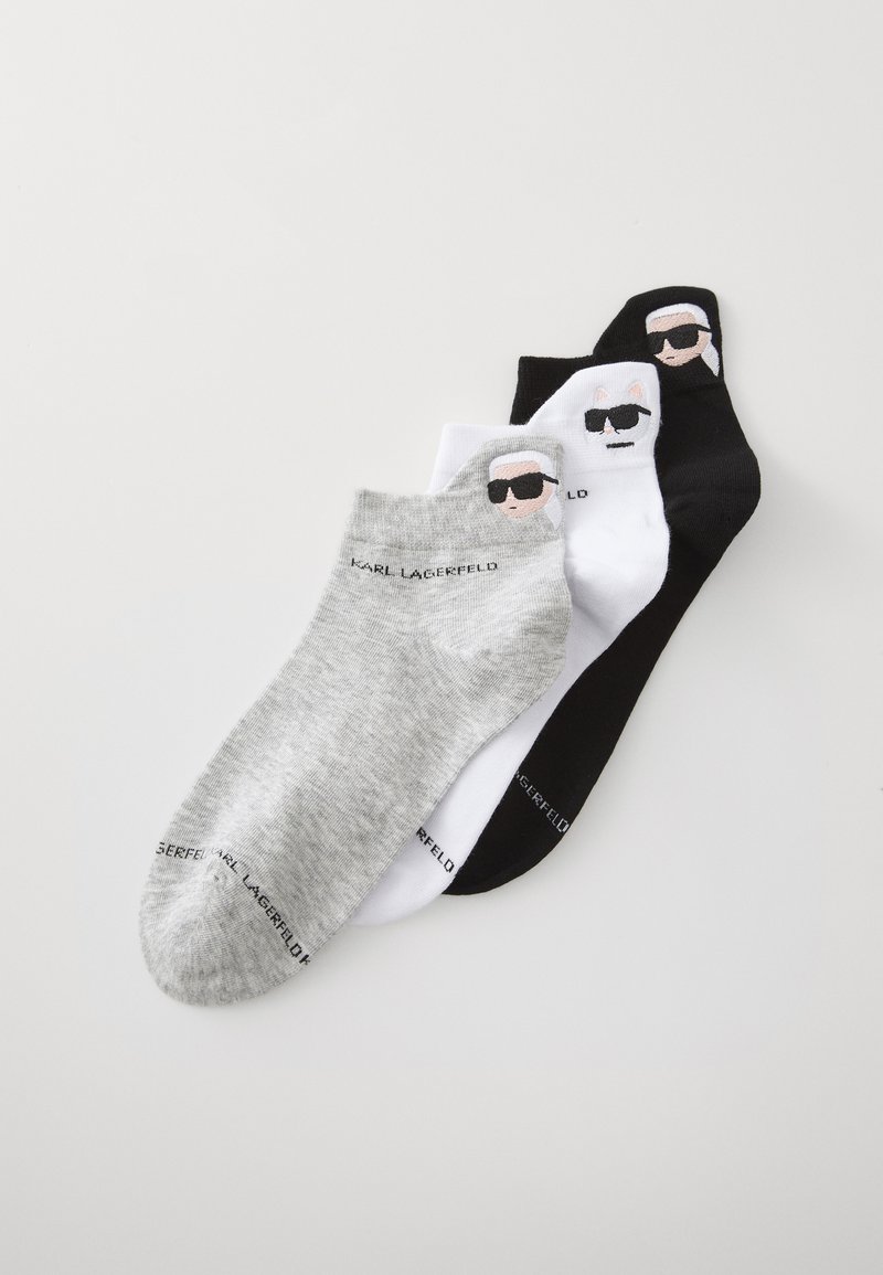 Karl Lagerfeld B.V Ikon Socks (3 Pack) Ladies Socks Multipack, Black/White/Grey., 39-42 Karl Lagerfeld B.V Ikon Socks (3 Pack) Ladies Socks Multipack, Black/White/Grey., 39-42
