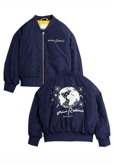 Mini Rodini SOCIETY BASEBALL JACKET UNISEX - Blouson Bomber - blue