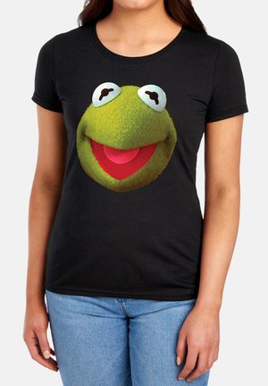 Disney, THE MUPPETS KERMIT FACE - Print T-shirt - black