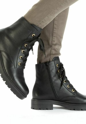 Platform ankle boots - schwarz