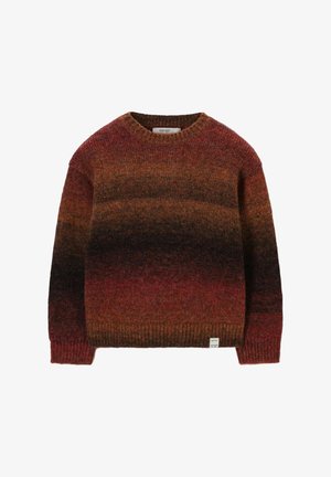 Sissy-Boy, SISSY-BOY STRICKPULLOVER MIT FARBVERLAUF - DUNKELROT - Pullover - d rood